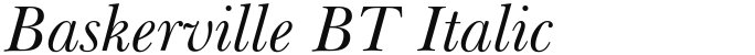 Baskerville BT Italic