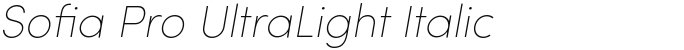 Sofia Pro UltraLight Italic