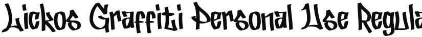 Lickos Graffiti Personal Use font download