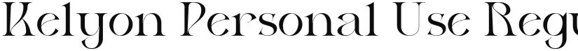 Kelyon Personal Use font download