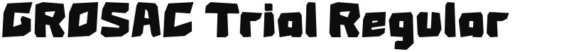 GROSAC Trial font download