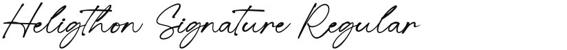 Heligthon Signature font download