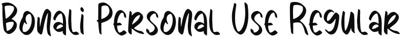 Bonali Personal Use font download
