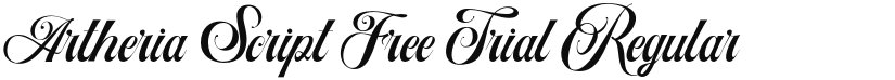 Artheria Script Free Trial font download