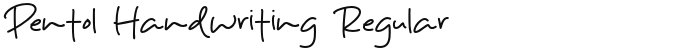 Pentol Handwriting Regular