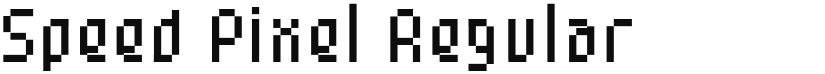 Speed Pixel font download