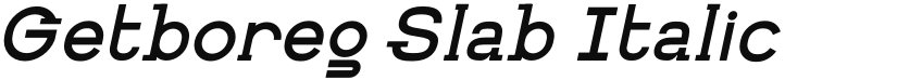 Getboreg Slab italic font download