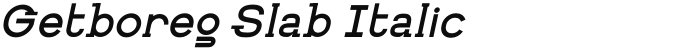 Getboreg Slab Italic