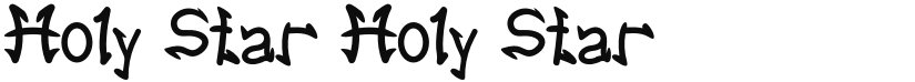 Holy Star font download