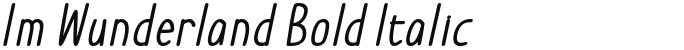 Im Wunderland Bold Italic