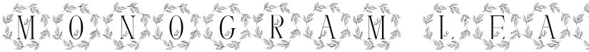 Monogram Leaves Wreath font download