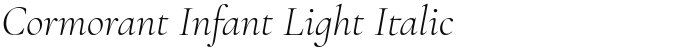Cormorant Infant Light Italic