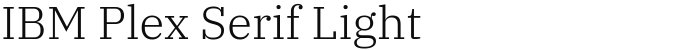 IBM Plex Serif Light