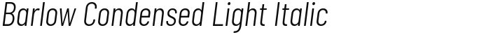 Barlow Condensed Light Italic
