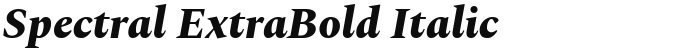 Spectral ExtraBold Italic