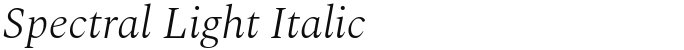 Spectral Light Italic