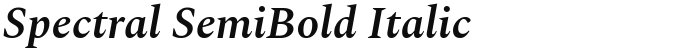 Spectral SemiBold Italic