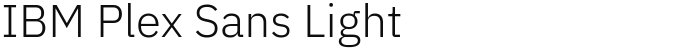 IBM Plex Sans Light