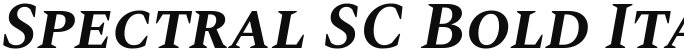Spectral SC Bold Italic