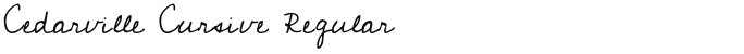 Cedarville Cursive Regular