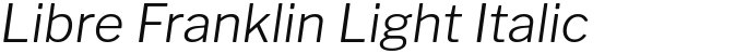 Libre Franklin Light Italic
