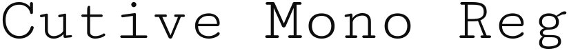 Cutive Mono font download