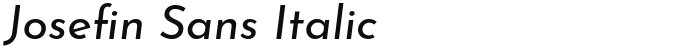 Josefin Sans Italic