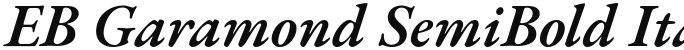 EB Garamond SemiBold Italic