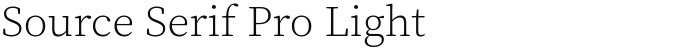 Source Serif Pro Light