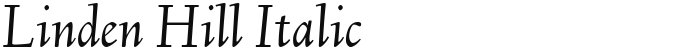 Linden Hill Italic