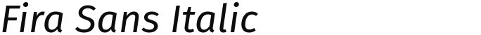 Fira Sans Italic