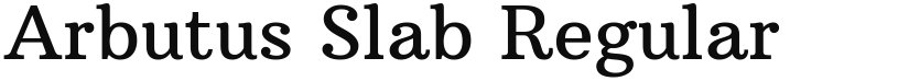 Arbutus Slab font download