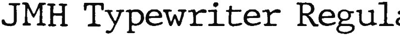 JMH Typewriter font download