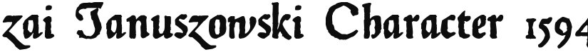 zai Januszowski Character 1594 font download