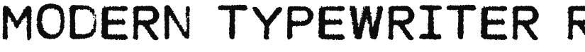 MODERN TYPEWRITER font download