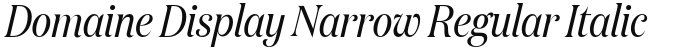 Domaine Display Narrow Regular Italic