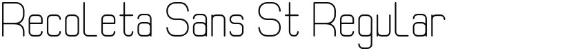 Recoleta Sans St font download