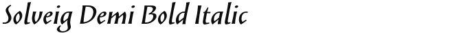 Solveig Demi Bold Italic