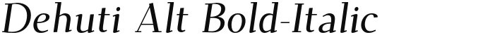 Dehuti Alt Bold-Italic