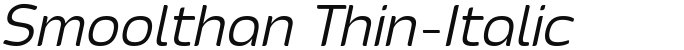 Smoolthan Thin-Italic