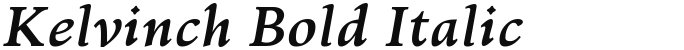 Kelvinch Bold Italic