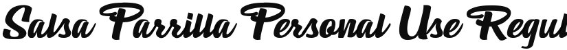 Salsa Parrilla Personal Use font download