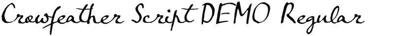 Crowfeather Script DEMO font download