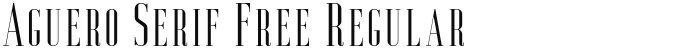 Aguero Serif Free Regular