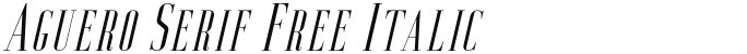 Aguero Serif Free Italic