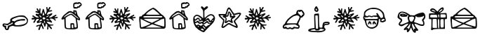 Lettertype Mies Christmas Icons Regular