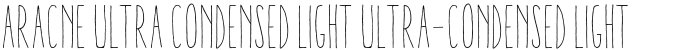 Aracne Ultra Condensed Light Ultra-condensed Light