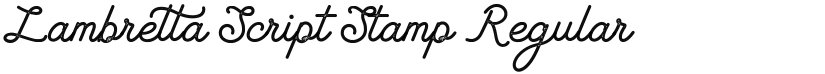 Lambretta Script Stamp font download