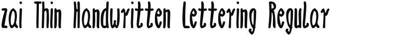 Thin Handwritten Lettering font download