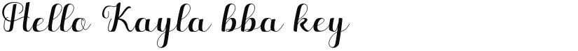 Hello Kayla font download